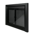 Pleasant Hearth Carlisle Black Fireplace Doors with Smoke Tempered Glass Medium