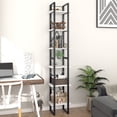 thumbnail image 3 of vidaXL 6-Tier Book Cabinet White 15.7"x11.8"x82.7" Engineered Wood, 3 of 10