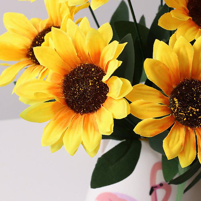 Tal simulación girasol escandinavo poner un montón de girasoles boda hogar fotografía suelo girasol 7 cabeza girasol ZefeiWu 8390613885807
