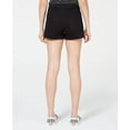 thumbnail image 2 of Tinseltown Juniors Frayed Denim Shorts Black 7, 2 of 2