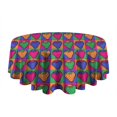 thumbnail image 5 of Colorful Strawberry Plants Fruit Checkered Round Tablecloth 60"x60",Wrinkle Wipeable Table Cloth for Kitchen Dining Room Picnic Patio Party, 5 of 6