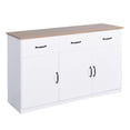 thumbnail image 4 of FuxinDecor Wooden Sideboard Storage Cabinet,Buffet Cabinet with 3 Doors 3 Drawers, Coffee Bar Cabinet, Kitchen Console Table for Living Room, 4 of 9