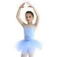 thumbnail image 2 of Alvivi Kids Girls Ballet Tutu Dress Dance Leotard Outfit Ballerina Princess Skirted Dancewear Performance Costume Light Blue 12, 2 of 7