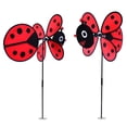 thumbnail image 6 of Ladybug Garden Spinner - 3D Dual-Layer Wind Spinner for Yard and Garden Decor, Cute Insect Pinwheel Whirligig with Metal Stake for Outdoor Patio Lawn Ornament, Red and Black, 6 of 9