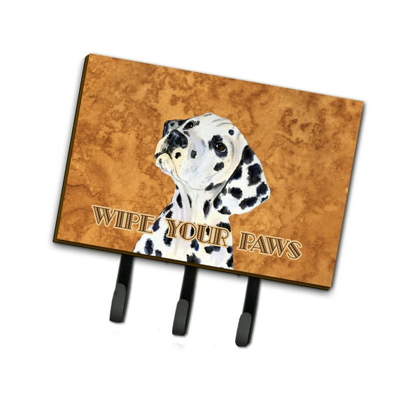 Carolines Treasures SS4892TH68 Dalmatian Wipe your Paws Leash or Key Holder Triple Hook multicolor