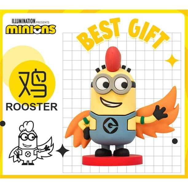 Figura de la serie Minions, los doce signos del zodíaco chino, modelo de película de animación Mi villano favorito, juguetes para niños, adornos para el coche, regalos encantadores