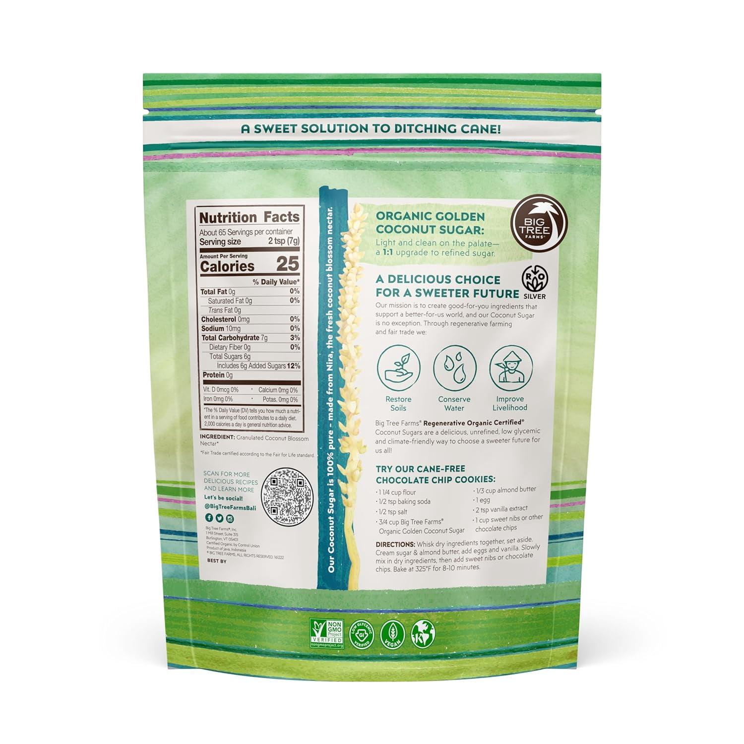 (Pack Of 6) Big Tree Farms Sugar Coconut Golden Organic 16 Oz