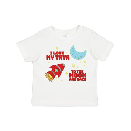 

Inktastic I Love My Yaya to the Moon and Back Gift Toddler Boy or Toddler Girl T-Shirt