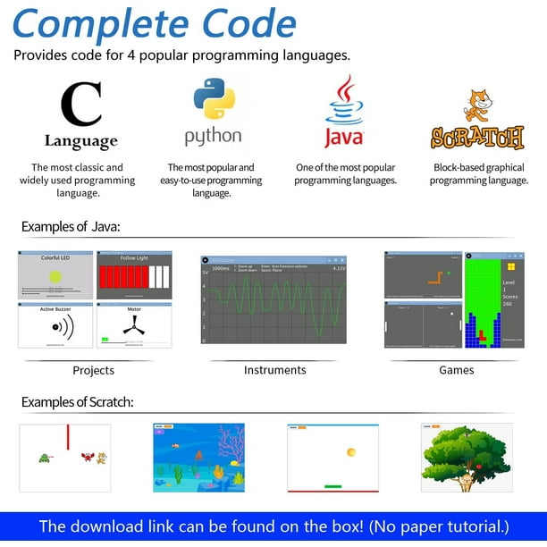 Freenove Ultimate Starter Kit for Raspberry Pi 4 B 3 B+ 400, 558-Page Detai  Tutorial, Python C Java Scratch Code