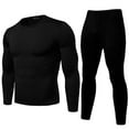2PCS Mens Winter Warm UltraSoft Fleece Lined Thermal Top & Bottom