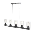 thumbnail image 4 of Millennium Lighting Inc. Millennium Lighting Verlana 5 Light Pendant Fixture in Multiple Finishes with Clear Glass Shades Matte Black Matte N/A, 4 of 5