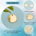 thumbnail image 5 of 160Pcs 2 Colors Stamping Blank Tag Pendants Flat Round Pendants 12mm Blank Engraving Name Pendants Stainless, 5 of 9
