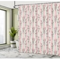 thumbnail image 4 of Ambesonne Lavender Shower Curtain, Country Spring Flowers Art, 69"Wx75"L, Rose Green, 4 of 4