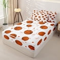thumbnail image 2 of Castle Fairy Sport Basketball Zipper Full Size Comforter Sets with Fitted Sheet and 2 Pillowcases, Ball Game Zipper Bedding Set, White Orange,4pcs,Black Reversible, 2 of 6