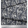 thumbnail image 2 of Soimoi Rayon Crepe Fabric Leaves & Floral Block Print Sewing Fabric Yard 46 Inch Wide, 2 of 3
