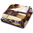 thumbnail image 4 of Custom Blanket with Photo Text Personalized Throw Blanket Customized Blanket for Her for Him Flannel Blankets Father's Day Mother's Day Birthday Valentines, Navy, 40"x50" Blankets, 4 of 5