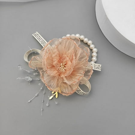 

NUOLUX Wrist Corsage Bracelet Decorative Wrist Flower Bridal Wedding Wrist Flower Prom Hand Flower