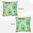 thumbnail image 3 of Bingfone Cartoon Avocado Linen Throw Pillow Covers Cushion Case Pocket Button Vintage Farmhouse Pillowcase for Sofa Couch Bed 20"x20", 3 of 9