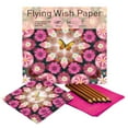 thumbnail image 1 of Flying Wish Paper - Write it, Light it, Watch it Fly - Pink Butterfly - 7" x 7" - Large Kit, 1 of 3