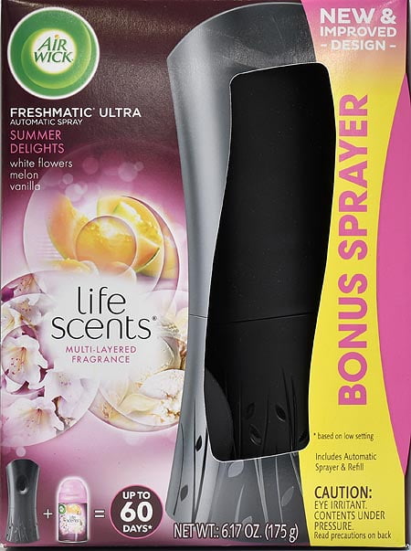 Air Wick Summer Delights Freshmatic Ultra Automatic Air Freshener Spray Refill Plus Free Sprayer, 6.17 Oz