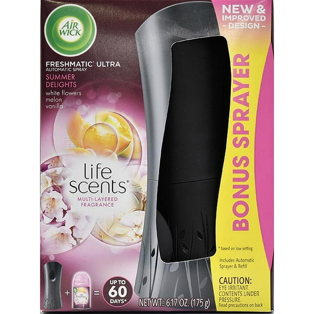 Air Wick Summer Delights Freshmatic Ultra Automatic Air Freshener Spray Refill Plus Free Sprayer