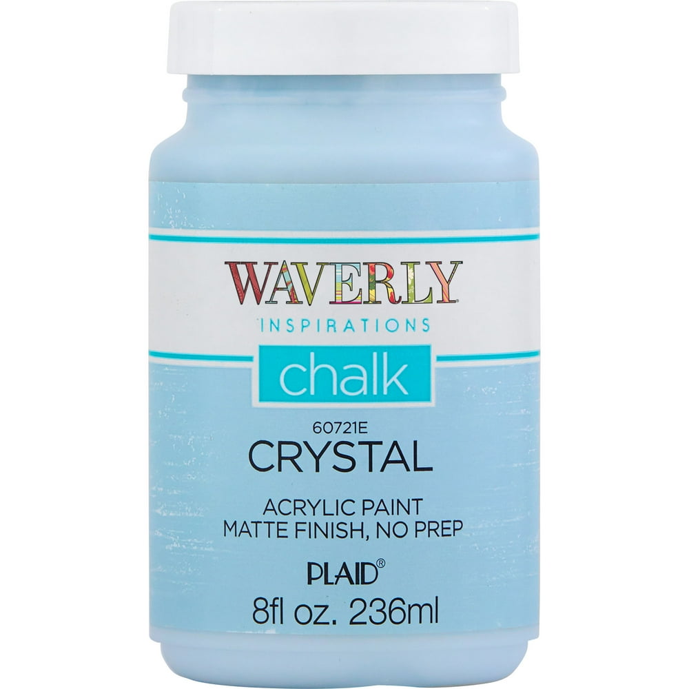 Waverly Inspirations 60721E Chalk Paint, Ultra Matte, Crystal, 8 fl oz