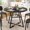 Black/42IN, variant on YOQIANG Round Dining Table for 4-6 People Double Layer Storage Kitchen Table with Heavy Duty Metal Base Frame Space Saving Multi-Scene Household Dinner Table with Adjustable Anti-Slip Foot Pads