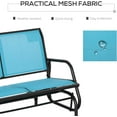 thumbnail image 6 of PetFurnishn 2-Person Outdoor Glider Bench, Patio Double Swing Rocking Chair Loveseat w/Powder Coated Steel Frame for Backyard Garden Porch, Blue, 6 of 18