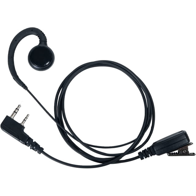 Auriculares giratorios en forma de C con micrófono y PTT, compatibles con Baofeng UV-5R, BF-888S, BF-F8HP, BF-F9, UV-82, UV-82HP y UV-82C.