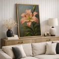 thumbnail image 4 of Framed Canvas Print Lily Flower Wall Art Vintage Botanical Decorative for Living Room Bedroom - 24"x36" NATURAL, 4 of 8