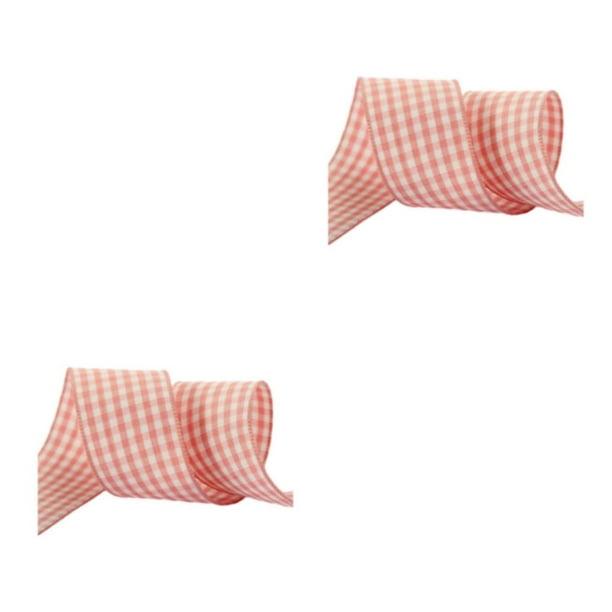 Inteprter Cinta a cuadros elegante esencial para proyectos hechos a mano de bricolaje Materiales hechos a mano de bricolaje de moda rosa claro Rosa claro 2Conjunto
