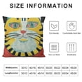 thumbnail image 5 of BANET   Embroidered Decorative Throw Pillows Covers for Sofa Decor Cushion Cases (Sunny Cat) 12x12in, 5 of 5
