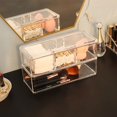 thumbnail image 5 of Cotton Swab Organizer Acrylic Material Dustproof Cosmetic Storage Box With Lid Makeup Holder Cotton Pad Container, 5 of 5