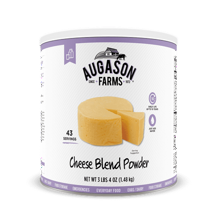 Augason Farms Cheese Blend Powder Certified Gluten Free Long Term Food Storage Everyday Meal Prep Large
