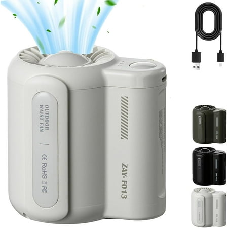 

Le Vechtoo Ergonable Clip-on Shirt Fan Cool & Rechargeable USB Port Ideal for Outdoor Works - White