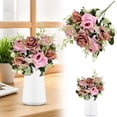 thumbnail image 2 of Simulation Rose Bouquet Fake Flower for Vase Floral Arrangement Fake Peonies for Table Centerpiece Wedding Decoration Indoor Home Decor, 2 of 8