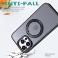 thumbnail image 4 of Designed for iPhone 15 Pro Case with Magnetic Invisible Stand [Military Drop Protection] [Compatible with MagSafe] Shockproof Anti-fall Ultra Slim Translucent Matte Phone Case Cover,Black, 4 of 6