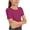 107T-Hot Pink, variant on ZXLBBD Girls Ribbed Knit Short Sleeve Crewneck Solid Color Basic Tops for Toddler Kids Tee Top Loose Fit Casual School Wear