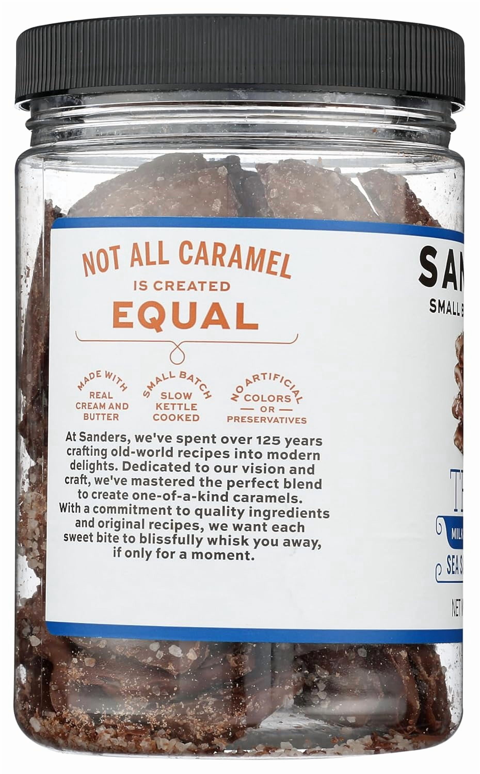Sanders Milk Chocolate Sea Salt Caramel Thins - 18 oz. Tub