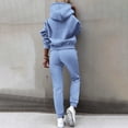 thumbnail image 6 of Womens Sweatsuits Sets Two Piece Solid Color Long Sleeve Hooded Sweatshirt and Sweatpants 2025 Fall Lightweight Casual Baggy Tracksuit, 6 of 6