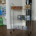 thumbnail image 3 of Household Essentials Slim Storage Cart, 3 Shelf Storage Cart with Wheels, Perfect for Laundry Rooms, Bathrooms, Pantries, Kitchens and More, 3 of 8