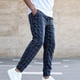 thumbnail image 4 of Pantalones largos para hombre, estilo casual, deportivo, a cuadros, con cintura elástica y bolsillos., 4 of 4