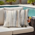 thumbnail image 3 of 2 Pack Outdoor Waterproof Throw Pillow Covers,Abstract Brown Mottled on Retro Decorative Square Patio Pillowcases for Chair Couch Sofa 16x16in, 3 of 9