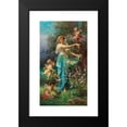 thumbnail image 2 of Hans Zatzka 9x14 Black Modern Framed Museum Art Print Titled - An Allegory of Spring with Cupid, 2 of 5