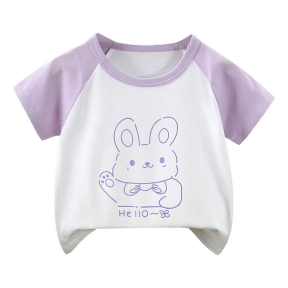 Zanarzt Toddler Boy Tee Shirts Baby Baby Boys Tees Short Sleeve T Shirt Crewneck and Toddler Top Organic Cotton Light Purple,6-12 Months
