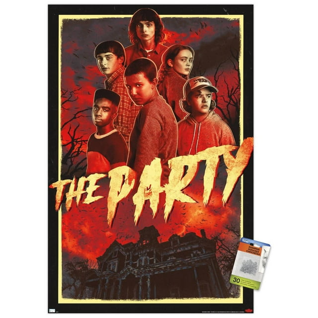 Netflix Stranger Things: Season 4 - The Party Wall Poster with Magnetic Frame, 22.375" x 34"