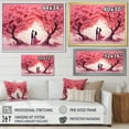 thumbnail image 4 of Designart "Love of Couple under the Tree II" Landscapes Framed Wall Art Decor - Traditional Pink Romantic Landscape Bedroom Framed Canvas Wall Art, 4 of 6