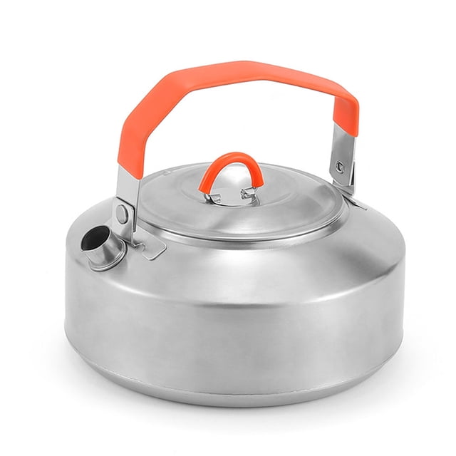 Mistaha Bouilloire Extérieure en Acier Inoxydable 1L avec Poignée en Silicone pour Camping et Randonnée, Théière Portable pour Pique-Nique et Randonnée