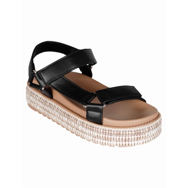 Sandalias con plataforma Yuri en Piel vegana – Negro