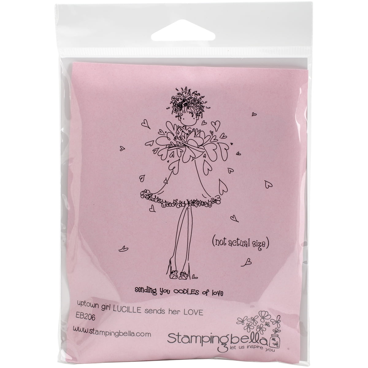 Stamping Bella Cling Rubber Stamp, Uptown Girl Lucille Sends Her Love